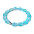 Turquoise | .925 Sterling Silver | Firework Glass Pebble Bracelet
